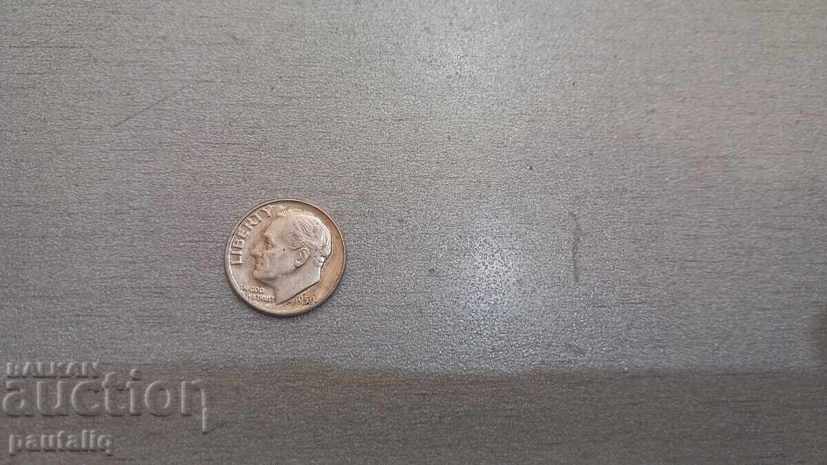 10 cents 1959 USA with price 8.00 BGN | € 4.09 10 cents 1959 USA with price 8.00 BGN | € 4.09