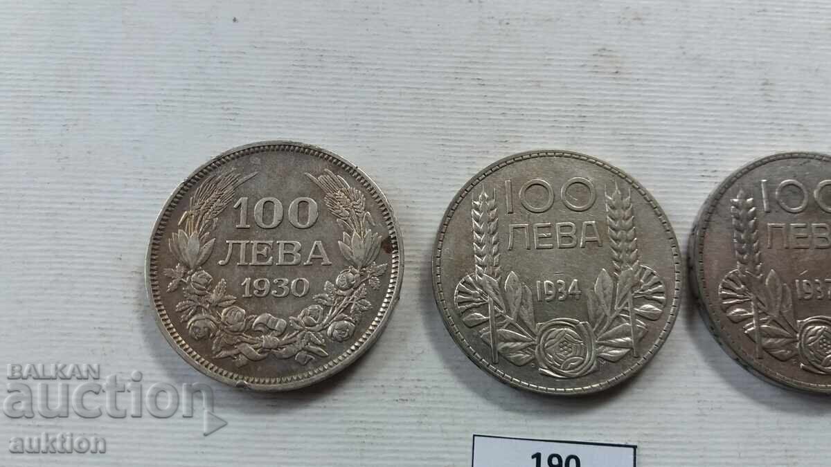 Auction  COLLECTION 100 LEVA 1930, 1934 AND 1937 YEAR