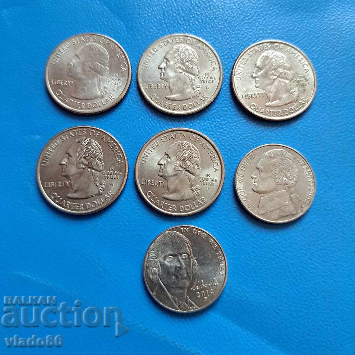 Δημοπρασία Παρτίδα επετειακών κουόρτερ, επετειακά 5 σεντ ΗΠΑ Δημοπρασία Παρτίδα επετειακών κουόρτερ, επετειακά 5 σεντ ΗΠΑ