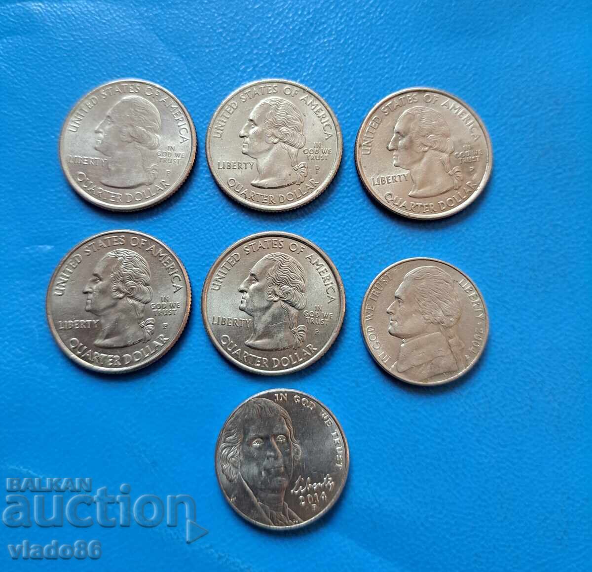 Παράδοση Παρτίδα επετειακών κουόρτερ, επετειακά 5 σεντ ΗΠΑ Παράδοση Παρτίδα επετειακών κουόρτερ, επετειακά 5 σεντ ΗΠΑ