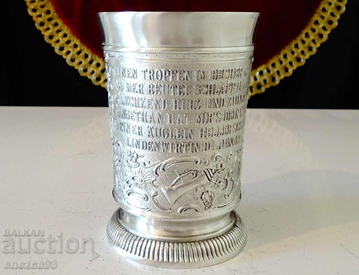 Ceașcă de vin din cositor seria Lindenwirtin, cântec de dragoste - 5