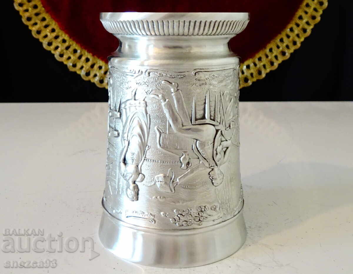 Ceașcă de vin din cositor seria Lindenwirtin, cântec de dragoste - 6