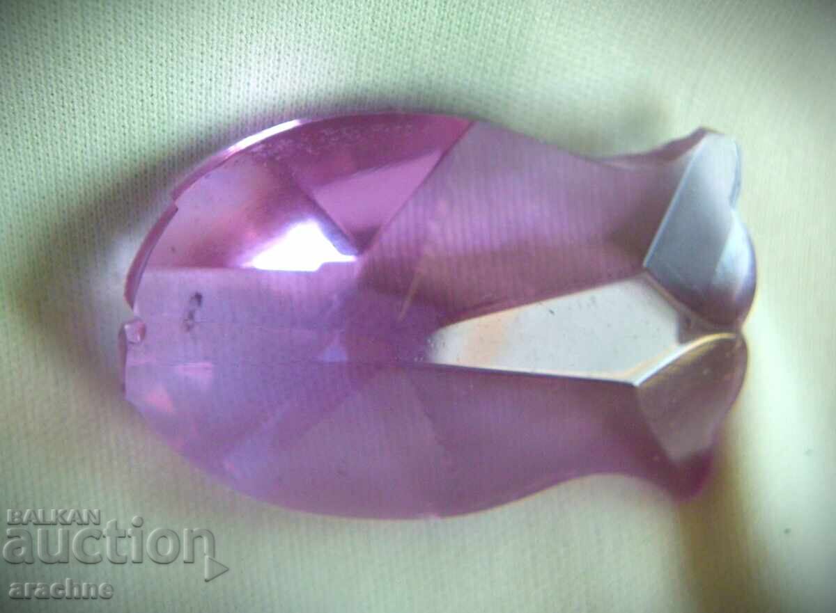 Rare neodymium glass fish, ZBS, Czechoslovakia, 60s - 6