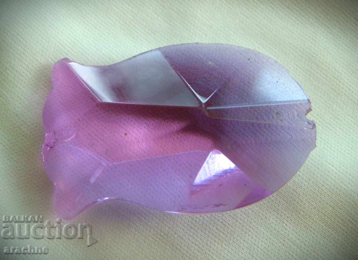 Rare neodymium glass fish, ZBS, Czechoslovakia, 60s