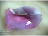 Peștișor din sticlă de neodim rară, ZBS, Cehoslovacia, anii '60