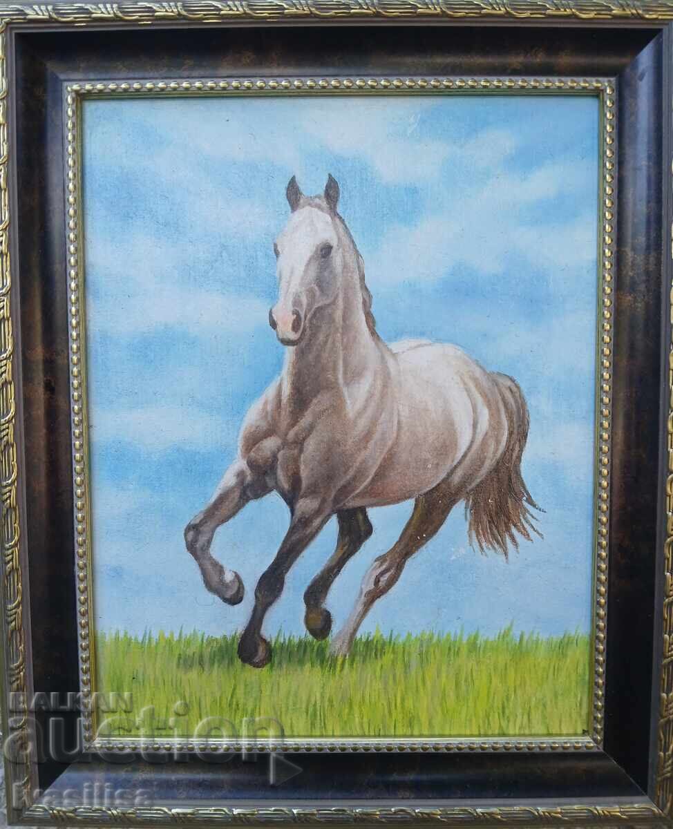 Tablou bulgăresc cu cal