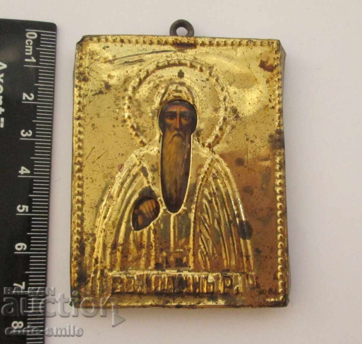 Old small icon with mount St. Ivan Rilski Kingdom of Bulgaria - 5