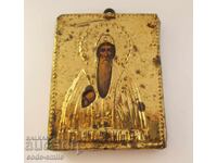 Veche icoană mică cu argintărie Sf. Ioan de Rila Regatul Bulgariei