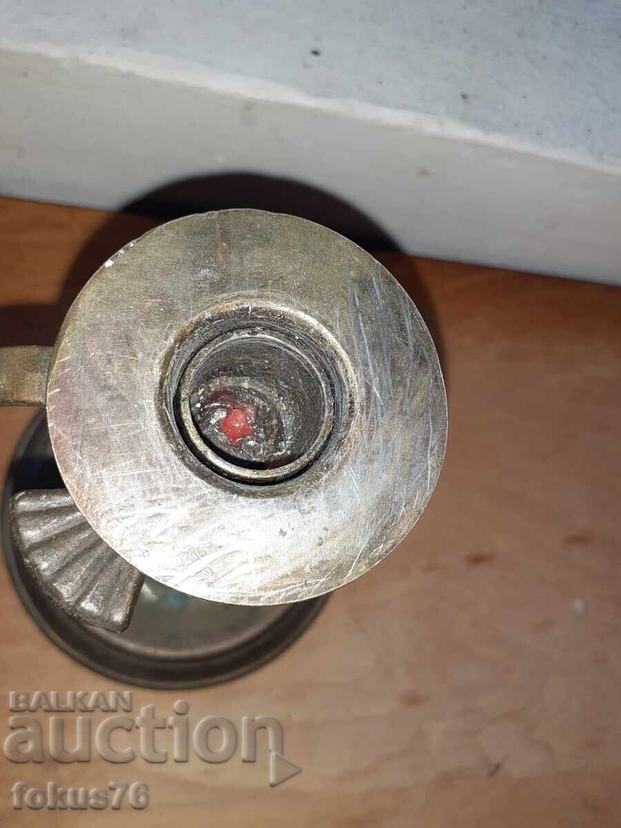 Стар бронзов свещник с механизъм за регулиране на свеща - 5