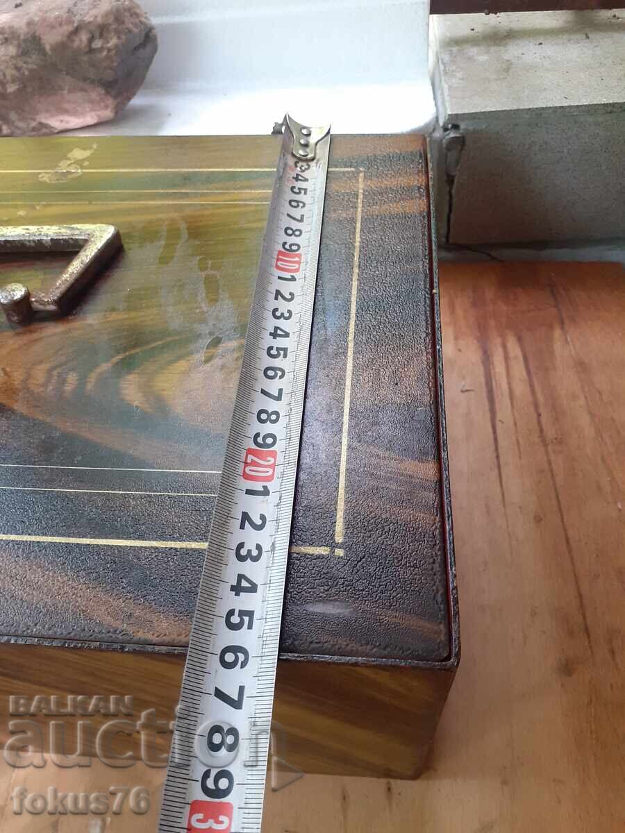 Παλαιό χρηματοκιβώτιο θησαυροφυλάκιο τράπεζα με κλειδί - 6