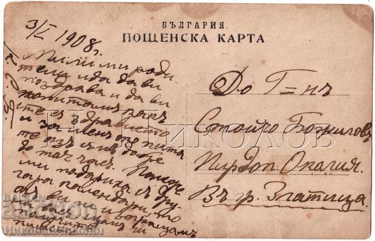 1908 POZĂ VECHE CU UN BĂRBAT TÂNĂR ȘI ARĂTOS, LÂNGĂ ZLATIȚA, PIRDOPI E380 cu preț € 3.50 | 6.85 BGN