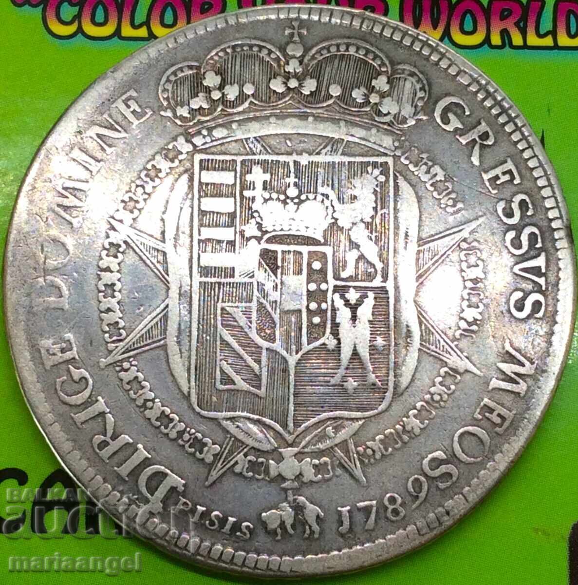 Francescone - Scudo da 10 Paoli 1789 Pietro Leopoldo Ιταλία με τιμή 296.00 BGN | € 151.34 Francescone - Scudo da 10 Paoli 1789 Pietro Leopoldo Ιταλία με τιμή 296.00 BGN | € 151.34