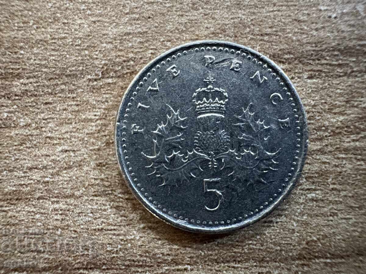 Великобритания - 5 пенса (1999)