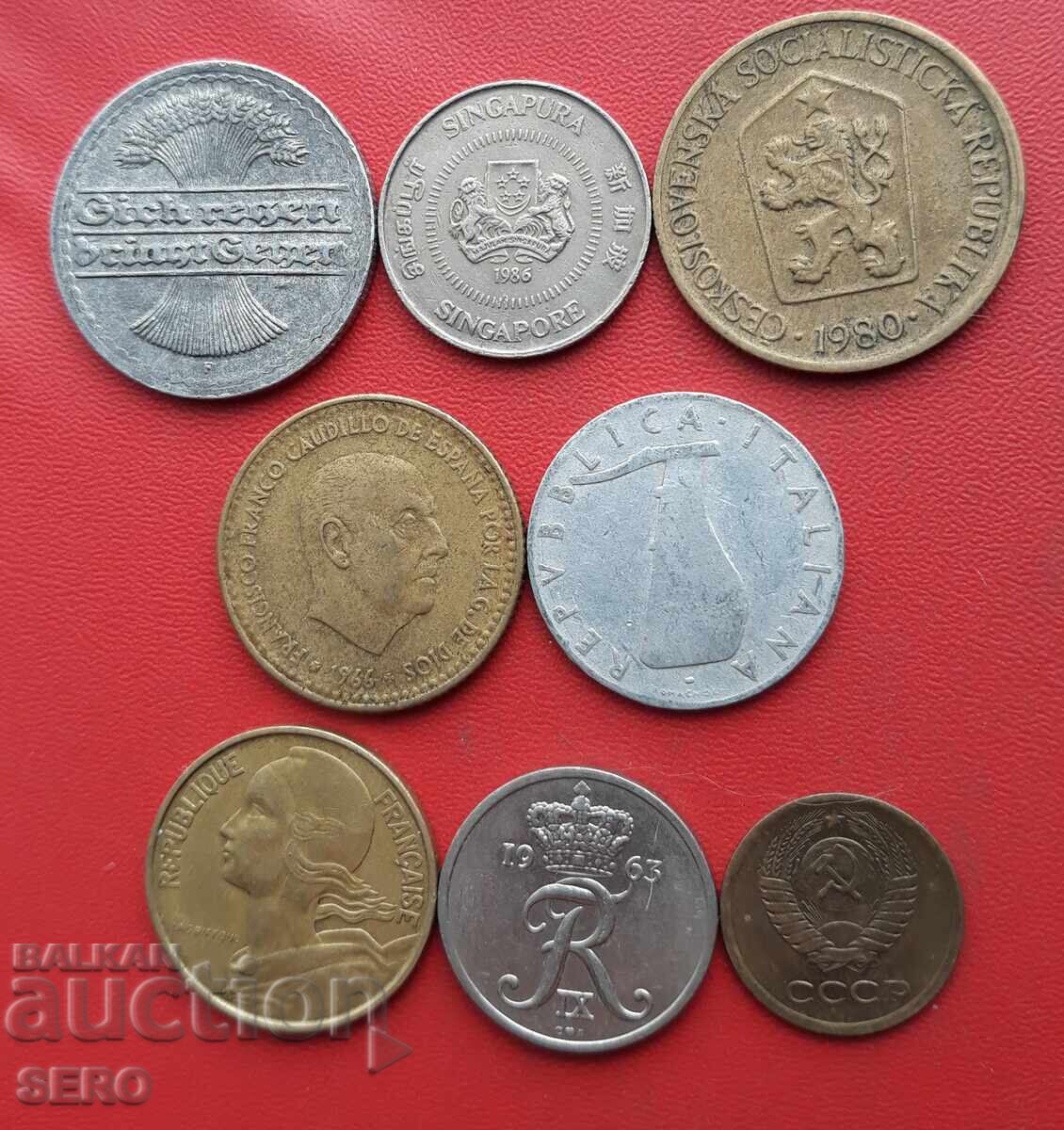 Mixed lot of 8 coins with price 1.01 BGN | € 0.52 Mixed lot of 8 coins with price 1.01 BGN | € 0.52