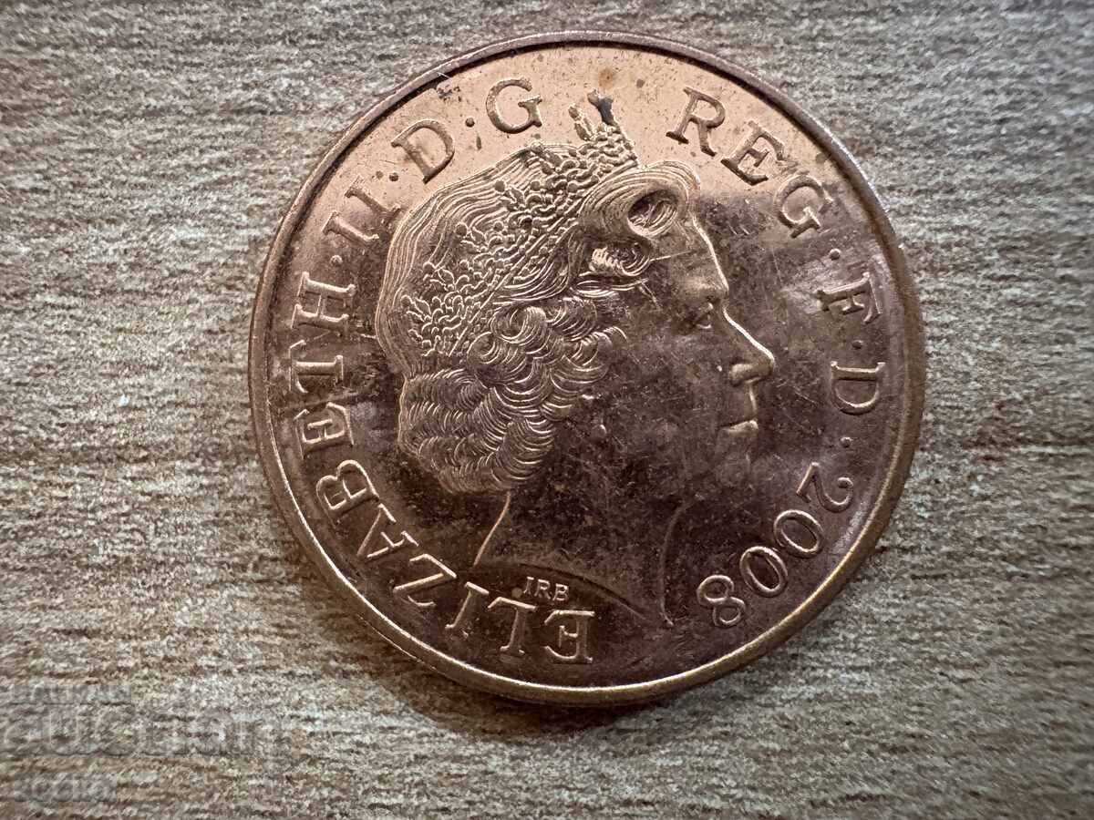 United Kingdom - 2 Pence (2008) with price 0.20 BGN | € 0.10