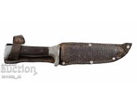 Старинен нож с кожена кания