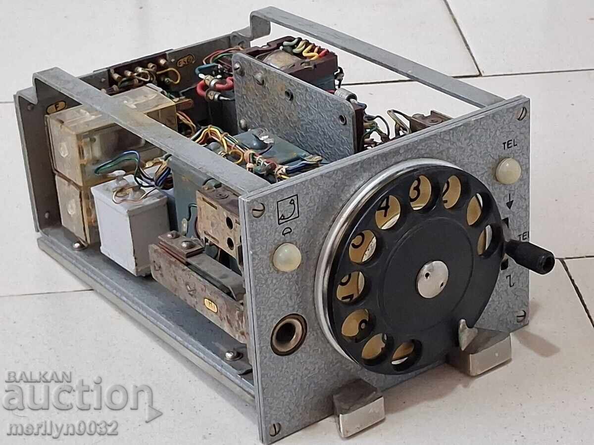 Old telephone set dial telephone