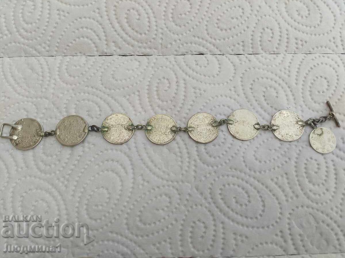 Brățară cu monede din argint
