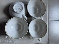 Cești - 4 buc, porțelan fin, Dulevo