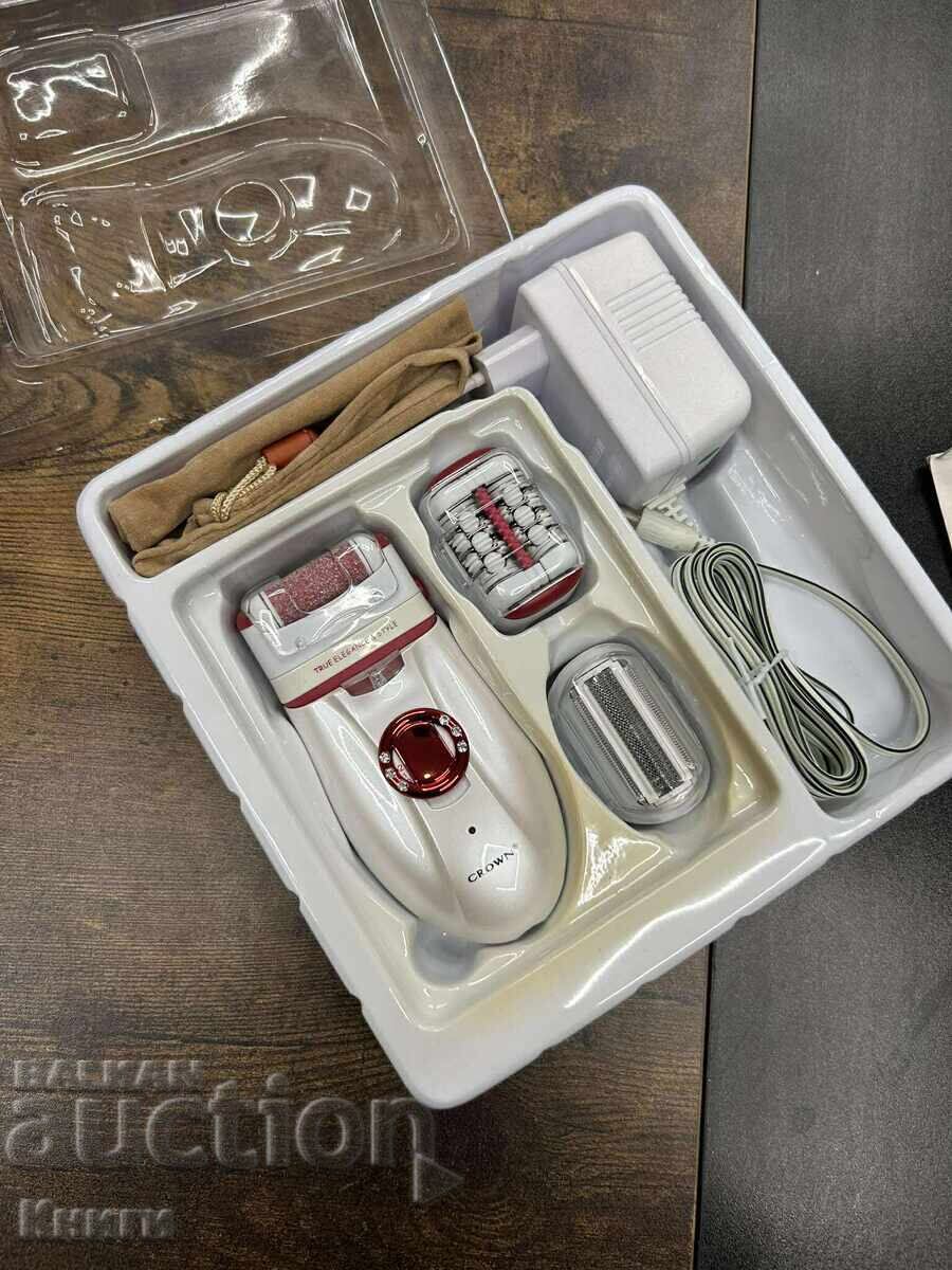 Auction Epilator Crown CLD-6643, 2 speeds, 3 attachments - new Auction Epilator Crown CLD-6643, 2 speeds, 3 attachments - new