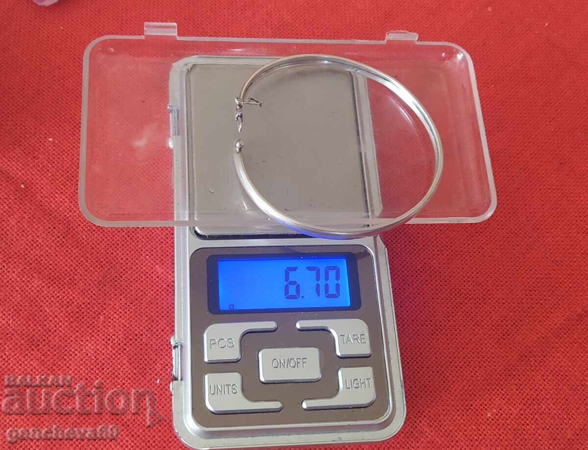 Αρχαίο κομψό ασημένιο βραχιόλι - 7