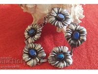 BRĂȚARĂ Vintage, "Sterling" argint și turcoaz