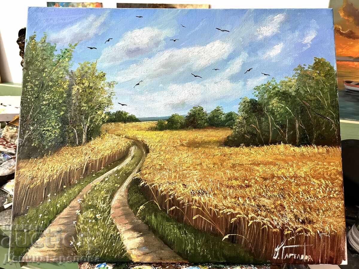 Denitsa Garelova painting 50/40 "Path Among the Wheat" with price 170.00 BGN | € 86.92