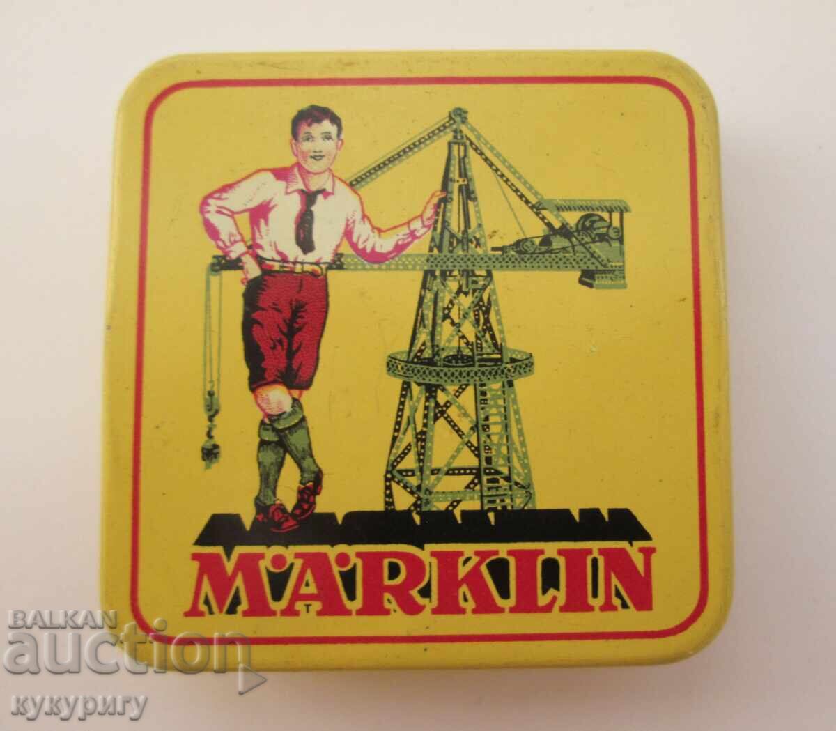 Стара кутийка Marklin с части за детски конструктор играчка