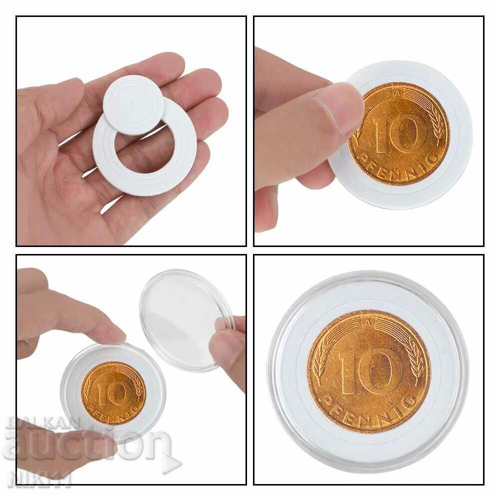 Livrarea Cutie de lemn pentru 50 de monede 50 de capsule 50 de sigilare monede Livrarea Cutie de lemn pentru 50 de monede 50 de capsule 50 de sigilare monede