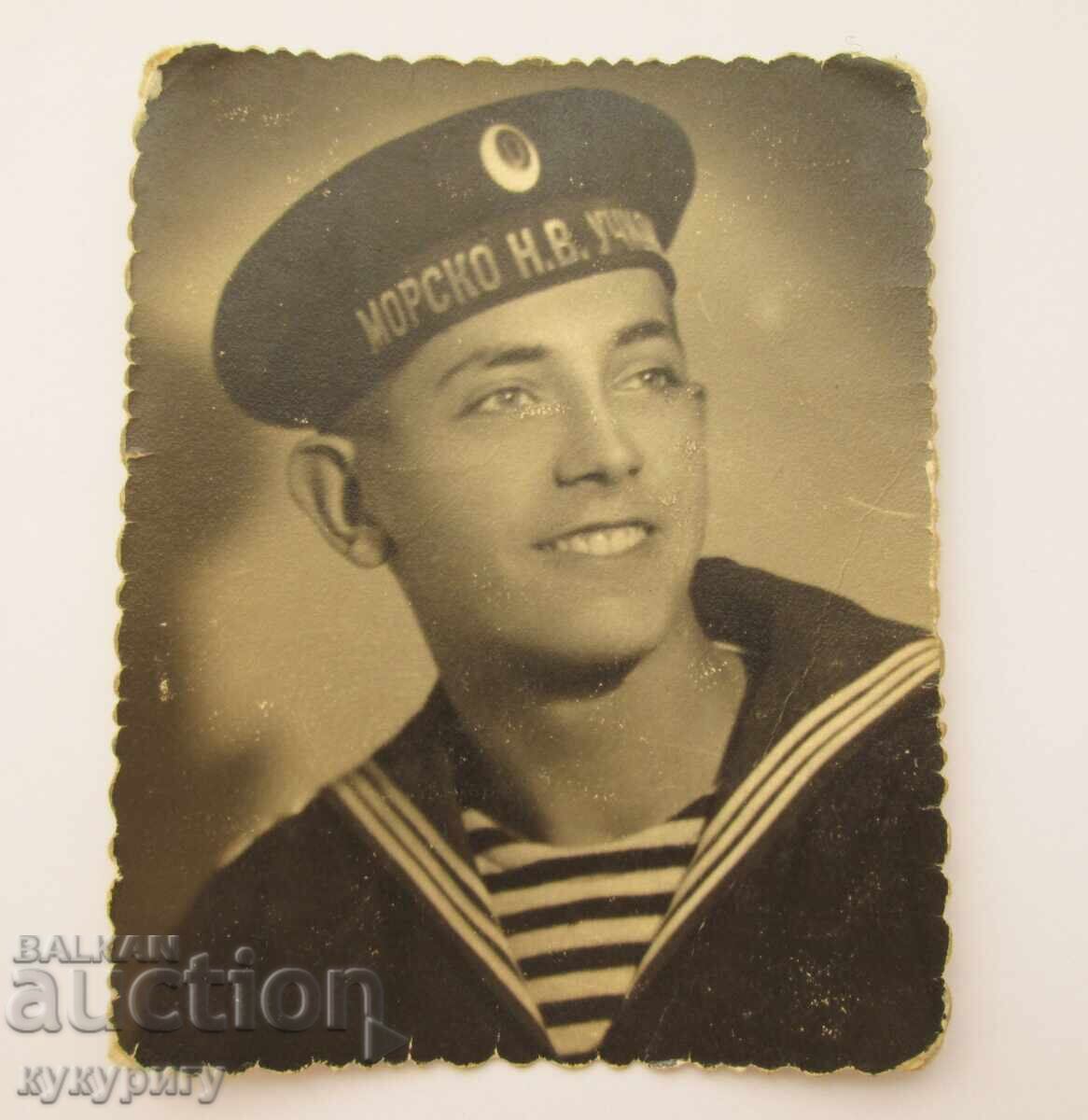 Old photo of a sailor, Naval School, Kingdom of Bulgaria, 1941