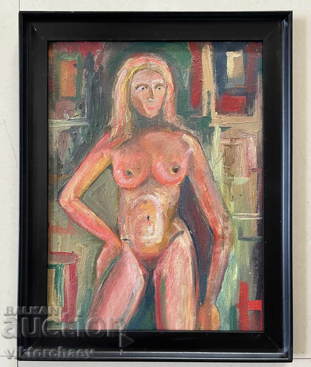 Παλιός πίνακας - Γυμνή γυναίκα