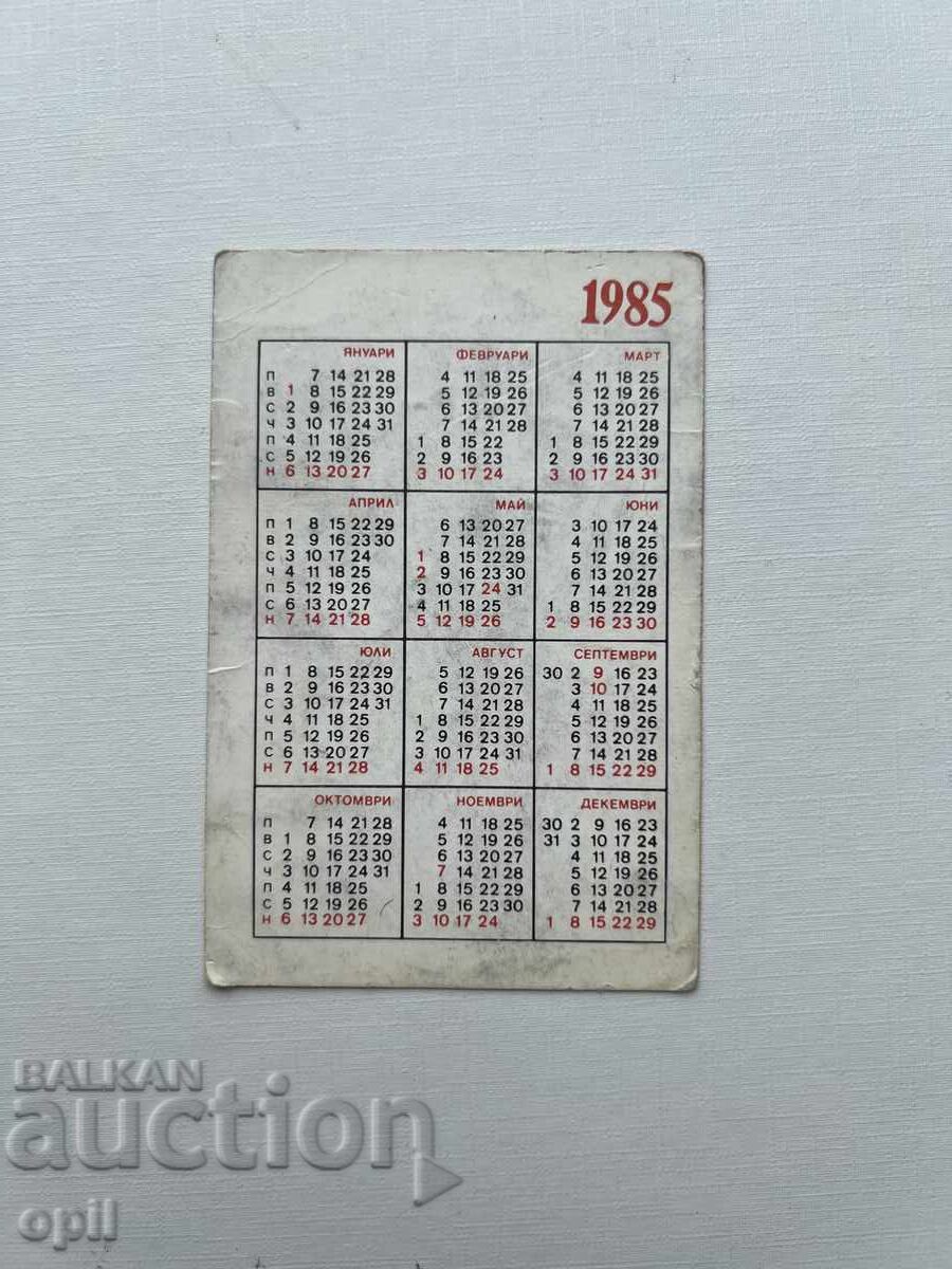 Ημερολόγιο DSK 1985 με τιμή 0.50 BGN | € 0.26