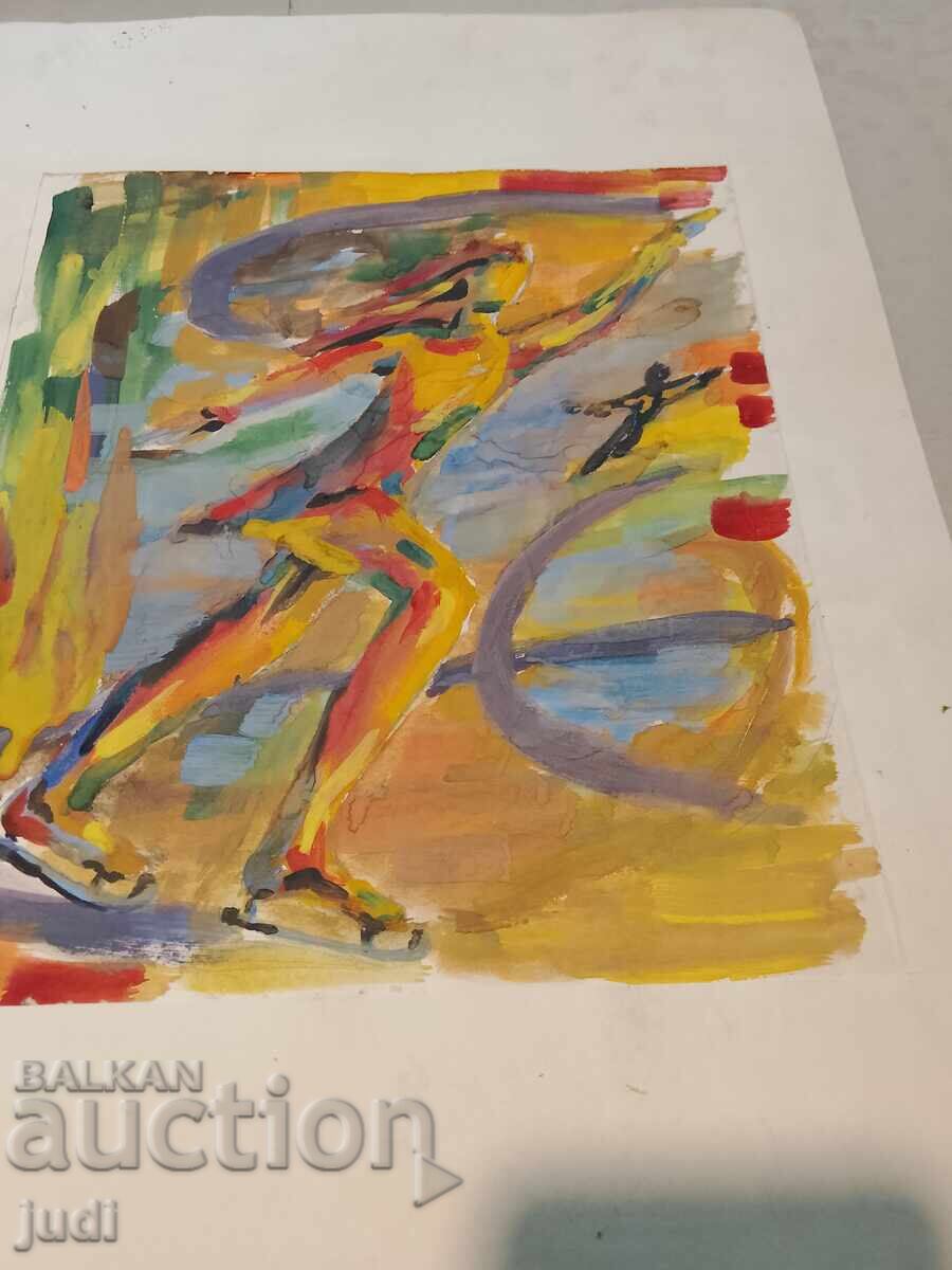 Mixed media painting