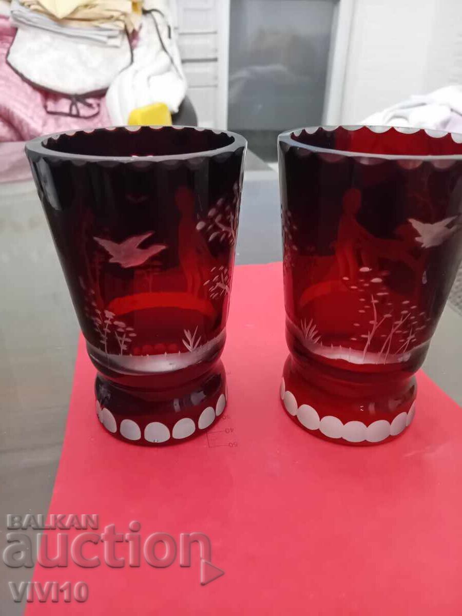 2 παλιά ποτήρια Βοημίας, ερωτικά με τιμή 140.00 BGN | € 71.58 2 παλιά ποτήρια Βοημίας, ερωτικά με τιμή 140.00 BGN | € 71.58