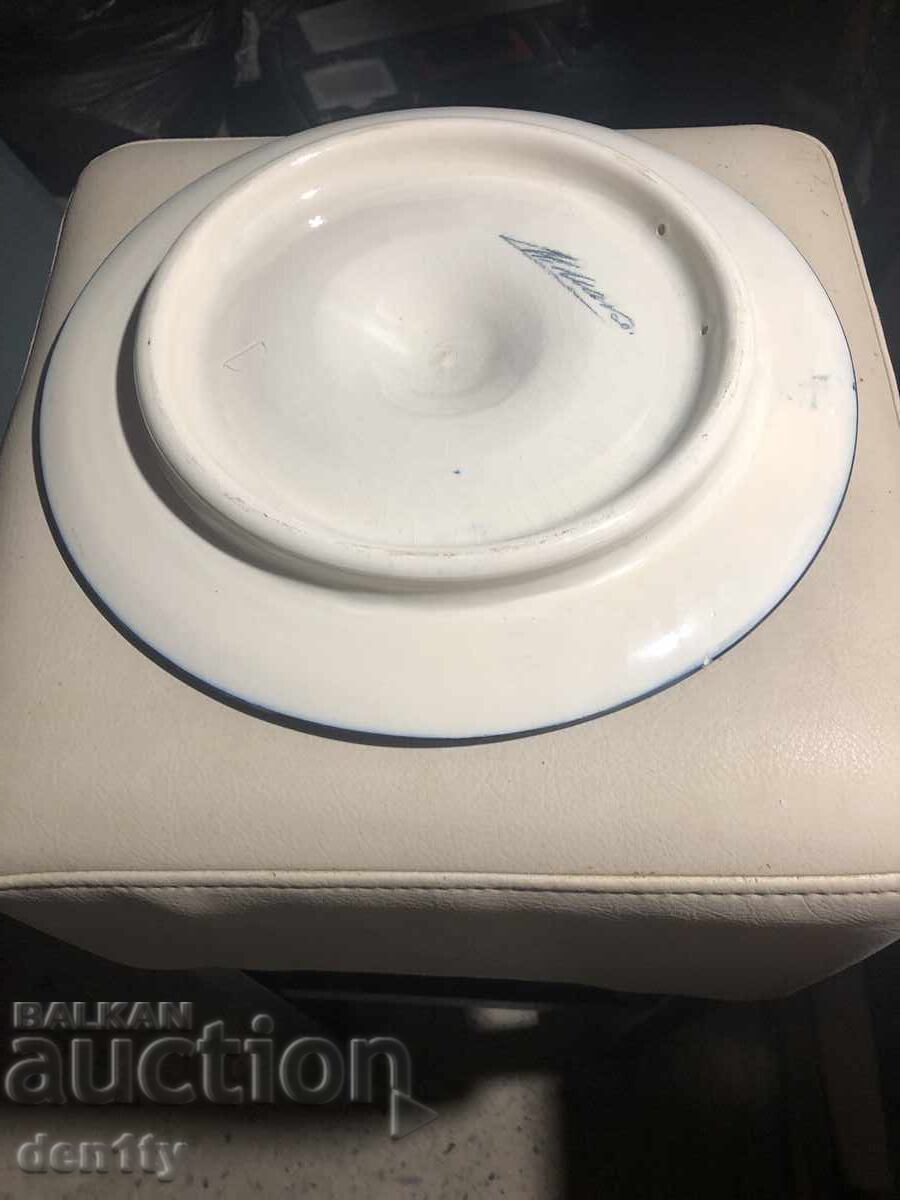 голяма испанска керамична стенна чиния Manises - 5