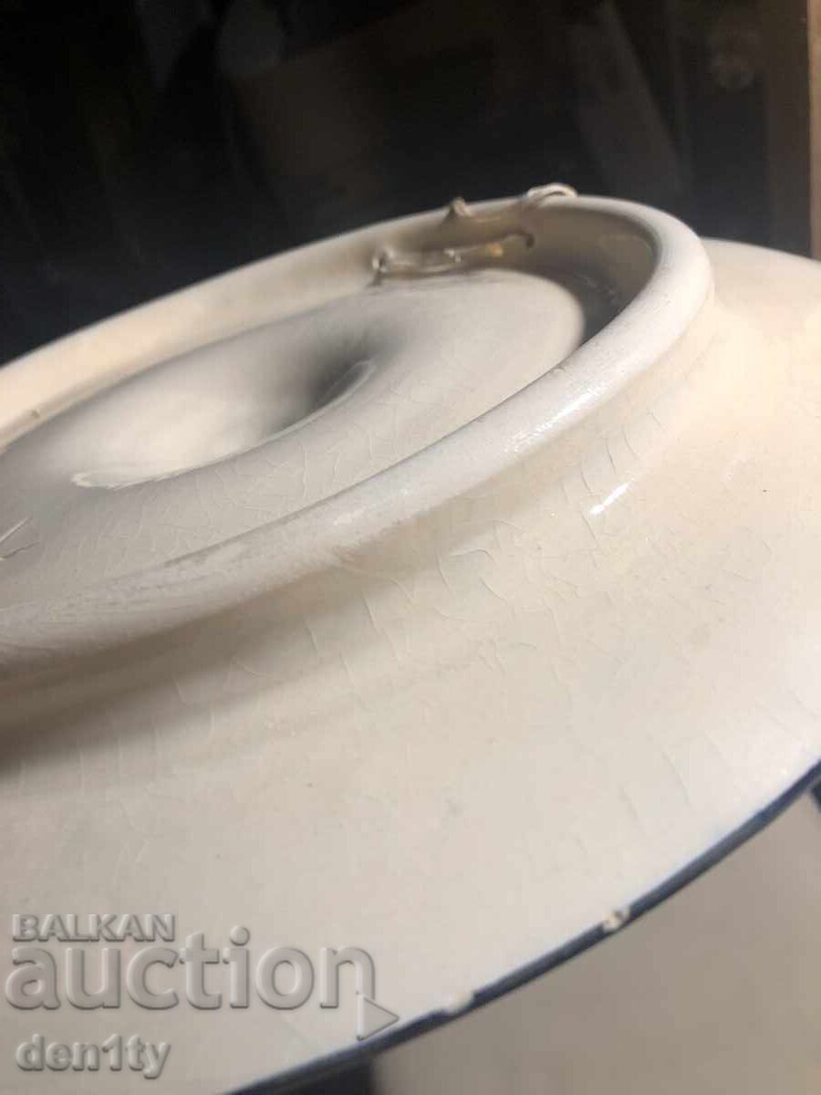 голяма испанска керамична стенна чиния Manises - 5