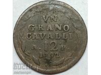 Naples 1 grain 12 cavalli Italy Charles II 28mm 8.25g