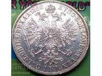 Αυστρία 1 florin 1858 A - Βιέννη Franz Josef ασημένια πατίνα