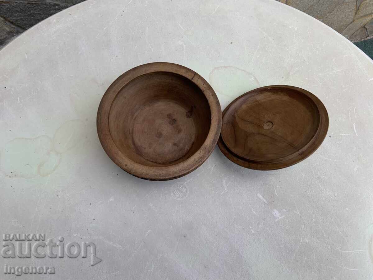 Wooden Bonbonniere, Walnut Carving, Bowl from the Socialist Era - 6