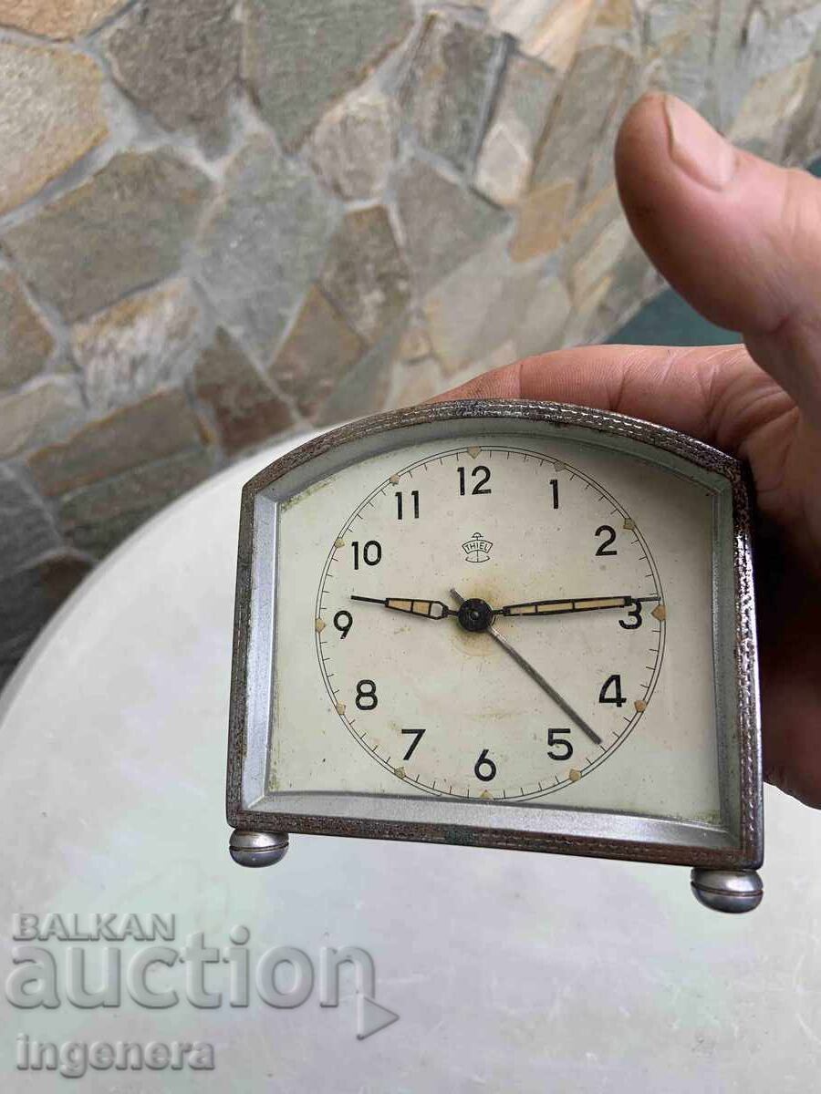 Auction  TABLE CLOCK "THIEL" WORKING