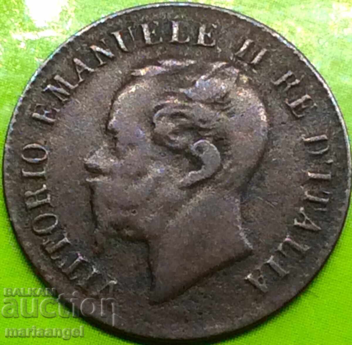 2 centesimi 1861 M - Milano Italia - 6