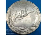 Singapore 1977 10 Dollars 1 Oz 31.30g Silver