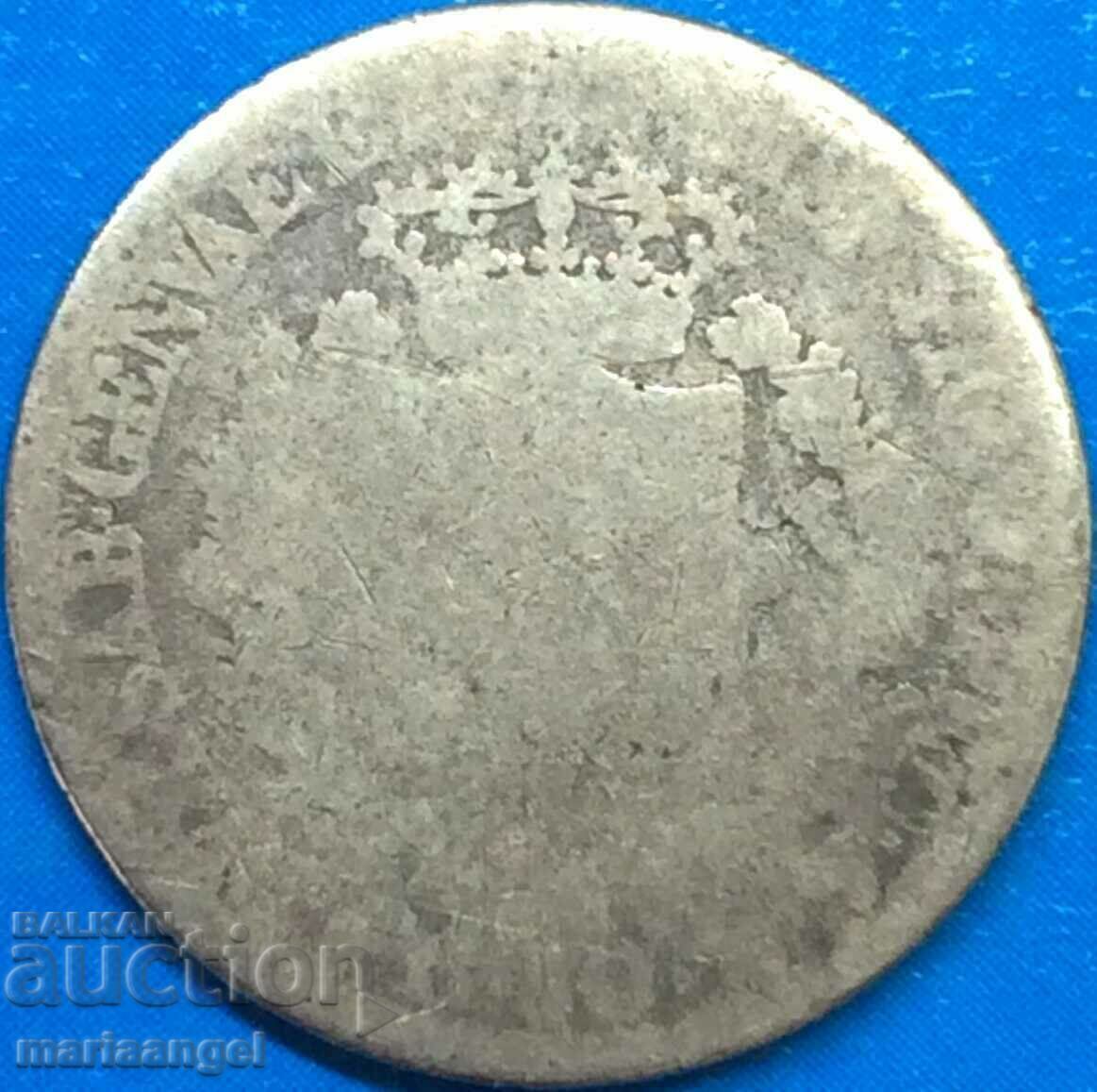 50 centesimi 1825 Ιταλία Carlo Felice ασήμι σπάνιο - 6