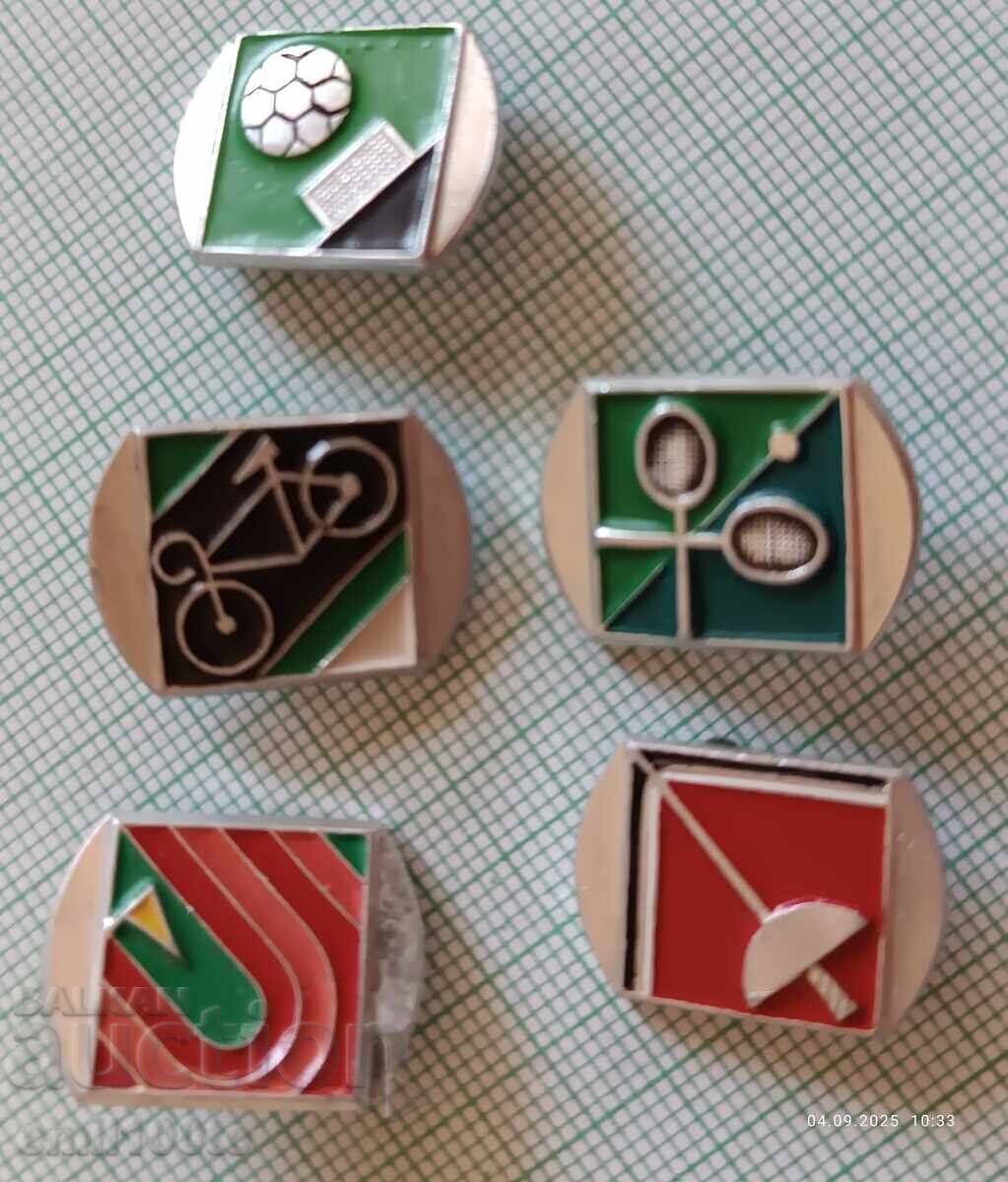 Δημοπρασία Σηματάκια 5 τεμάχια Σπορ ΕΣΣΔ