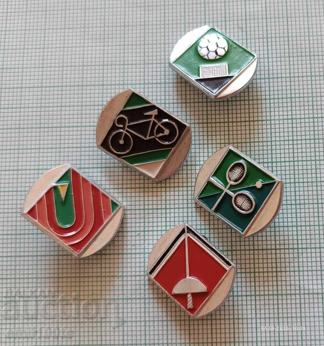 Σηματάκια 5 τεμάχια Σπορ ΕΣΣΔ