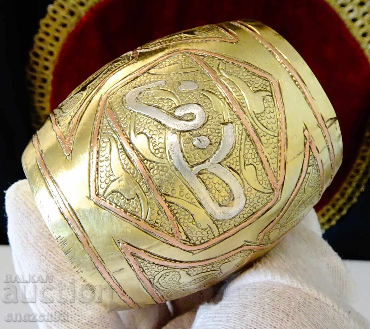 Персийска бронзова чаша за вино със сребро и мед. - 5 Персийска бронзова чаша за вино със сребро и мед. - 5