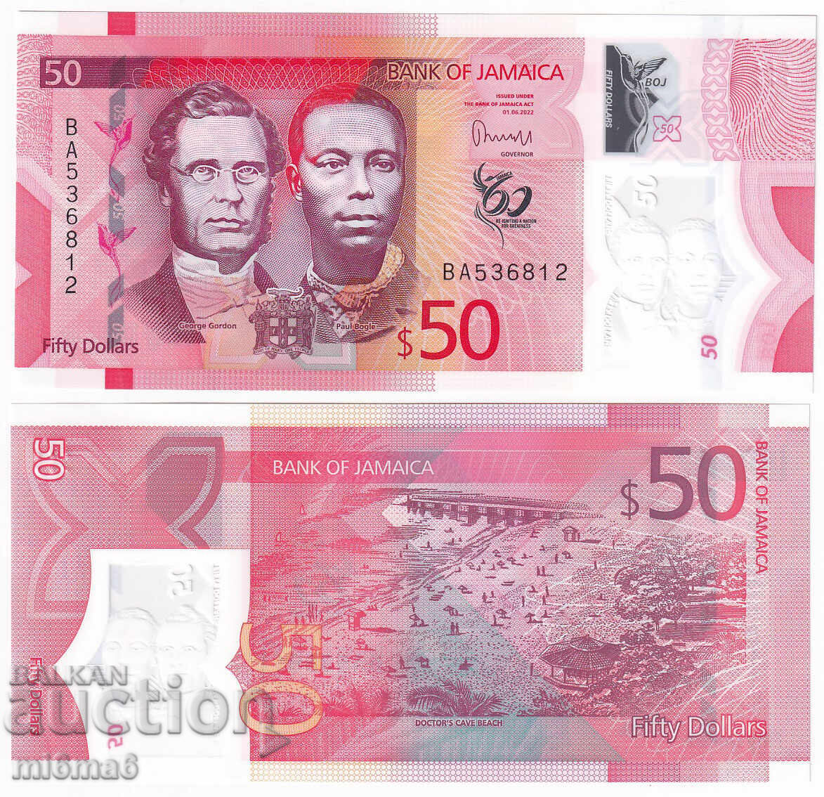 MI6MA6 - Jamaica 50 dollars commemorative MI6MA6 - Jamaica 50 dollars commemorative