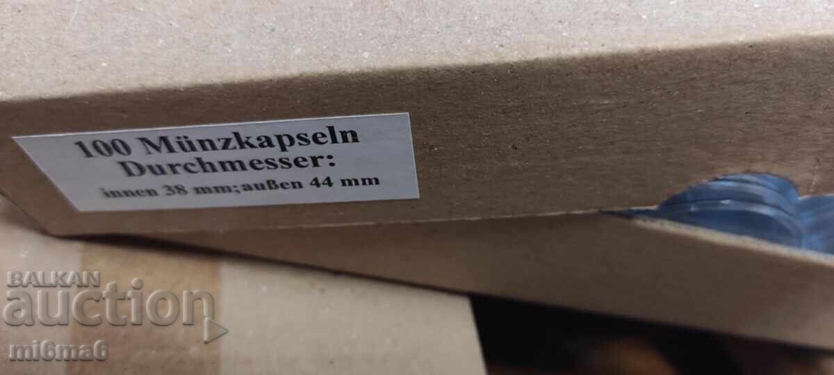 Κάψουλες για νομίσματα 100 τεμάχια με τιμή 22.00 BGN | € 11.25
