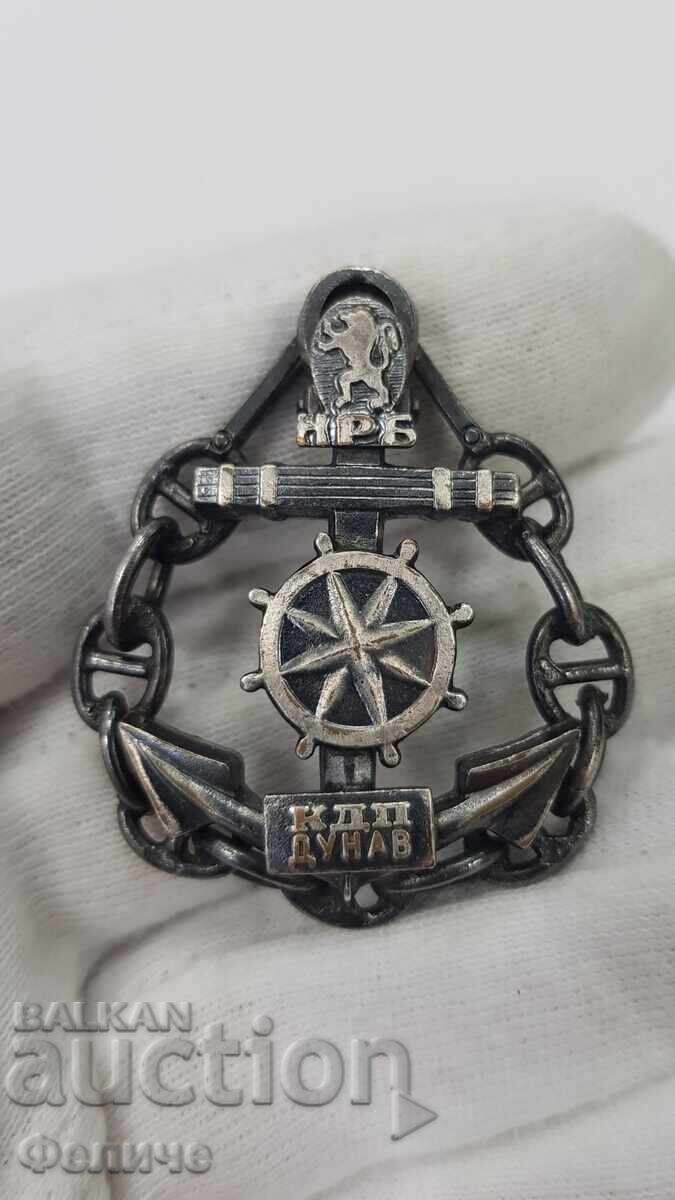 Изключително рядък знак Капитан Далечно Плаване Дунав НРБ