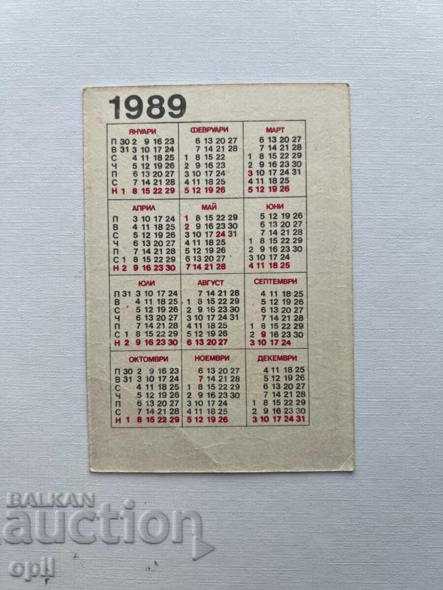 Calendar 1989 with price 0.70 BGN | € 0.36 Calendar 1989 with price 0.70 BGN | € 0.36